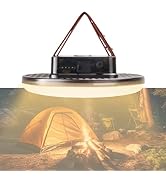 19000mAh Camping Tent Light, 60W 6000LM 3 Color Lighting Modes IPX5 Waterproof Led Hanging Tent L...