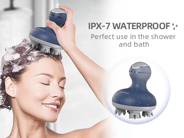 head massager, scale massager, hair massager, Electric Scalp Massager Waterproof