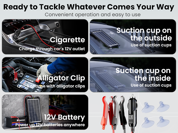 solar trickle charger for car battery 12v