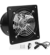 ACEDUROBLA 6 inch Exhaust Fan Metal Iron Ventilation Extractor, Silence with Anti-backflow Check ...