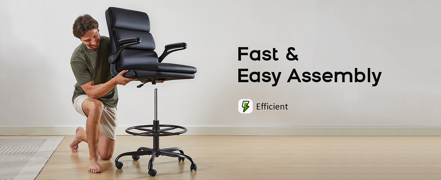 Easy Assembly Drafting Chair
