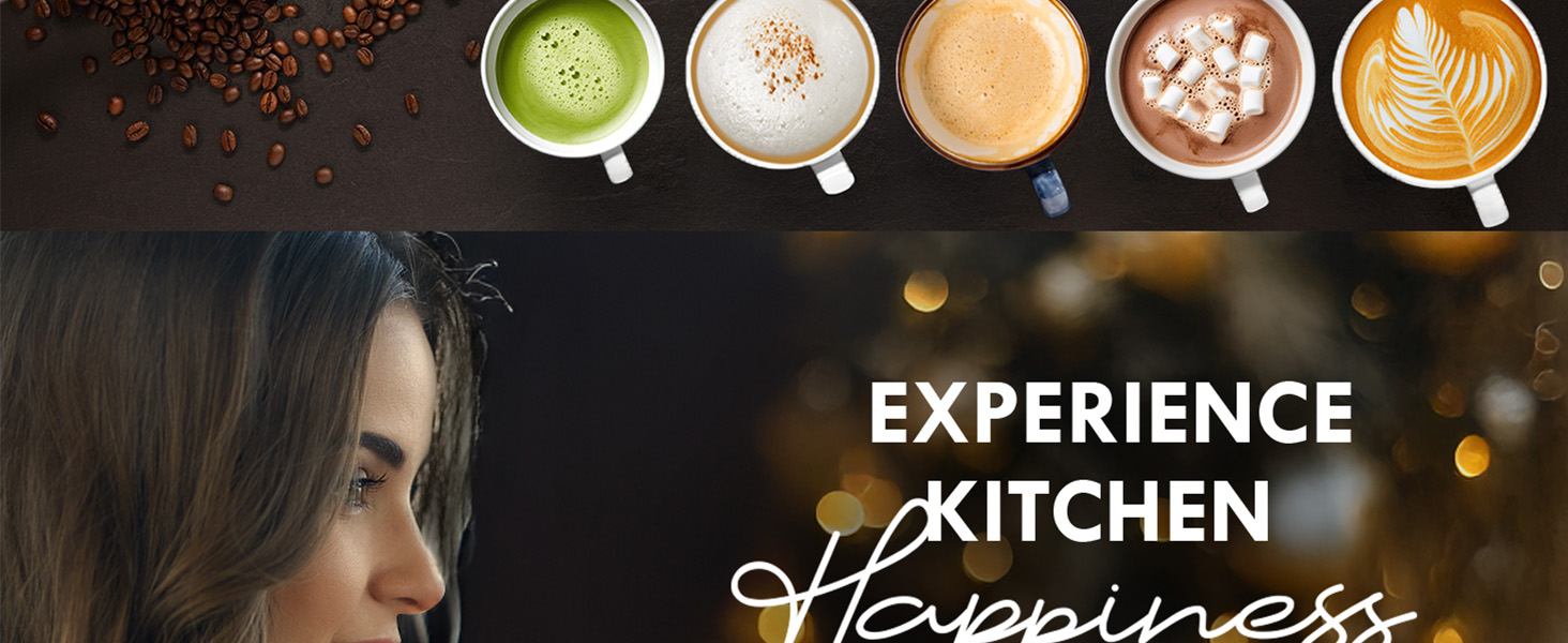 Electric whisk frother with stand, top Christmas kitchen gift for creamy coffee and hot drinks