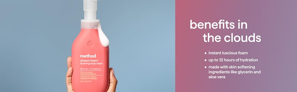 foaming body wash, moisturizing body wash