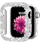 Bling Bumper Case Compatible with Apple Watch Series 6/5/4/SE 3/SE 2/SE 44mm, Diamond Protective ...