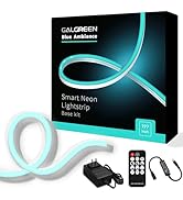 Galgreen Neon Rope Lights, 16.4ft Rope Lights with Dimmable Remote and Adapter, Waterproof Flexib...