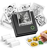 ETIKEZ Sticker Printer, PM290C Portable Mini Printer, Inkless Bluetooth Sticker Maker with 3 Roll...