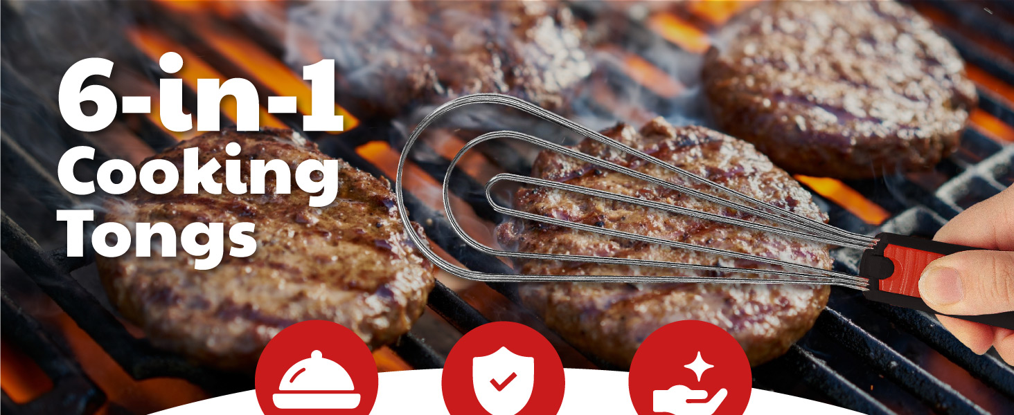 Wire spatula for frying burgers on the grill, using spatula whisk
