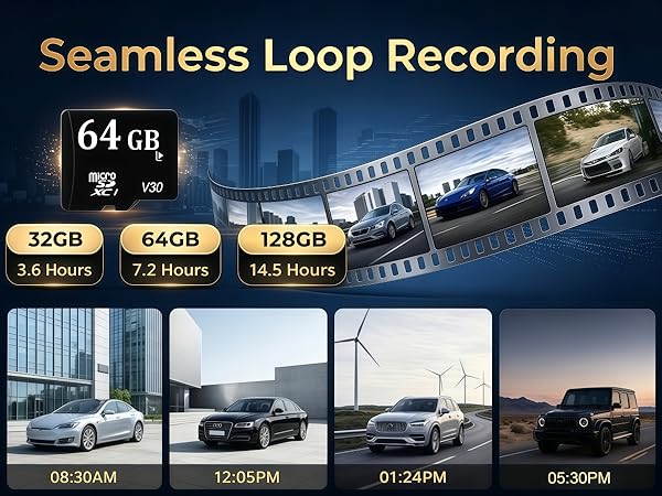 4K Dash Cam With Loop Recording