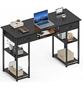Sweetcrispy Computer Gaming Desk with Drawers- 48 Inch Home Office Bedroom Writing Study PC Table...