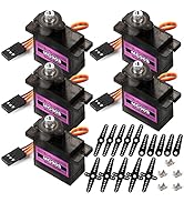 Miuzei MG90S 9G Micro Servo Motor Metal Geared Motor Kit for RC Car Robot Helicopter, Mini Servos...