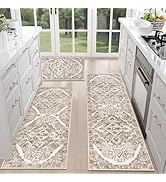 Farmhouse Kitchen Rugs Sets of 3 Non Slip Washable Kitchen Rugs and Mats Boho Kitchen Mats f...