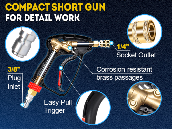 Premium brass Pressure Washer Gun good quality 1/4&amp;#39;&amp;#39; quick connect,3/8&amp;#39;&amp;#39;,M22-14mm