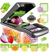 Vegetable Chopper, Pro Food Chopper, 14 in 1 Veggie Chopper,Onion Chopper, Mandoline Slicer, Kitc...