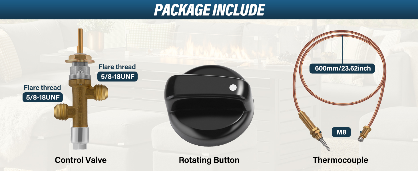 fire pit gas control valve