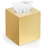 Tissue Box Cover, Square Modern Facial Acrylic Tissue Holder Napkin Dispenser Accessories for Bat...