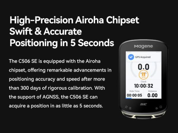 bike computer with 5s positioning