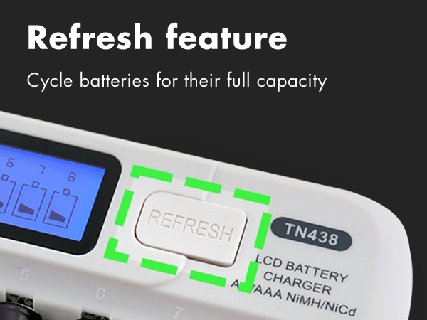 Refresh battery features, enable cycling of batteries for their full capacity