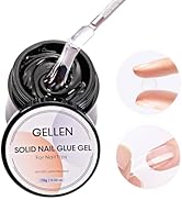 Gellen Solid Nail Glue Gel for False Nail Tips, Huge Capacity 15g Press on Nail Glue Solid Acryli...