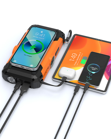 Wireless Portable Charger with USB-C &amp;amp; Camping Light