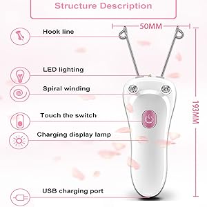 Cordless Electric Facial Threading Hair Removal