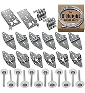 Luxbaro Garage Door Hinges and Rollers for 8' Height Garage Doors, Garage Door Hardware Kit Inclu...