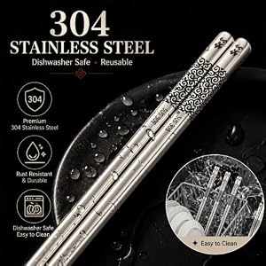 Stainless Steel Chopsticks in a Gift Box