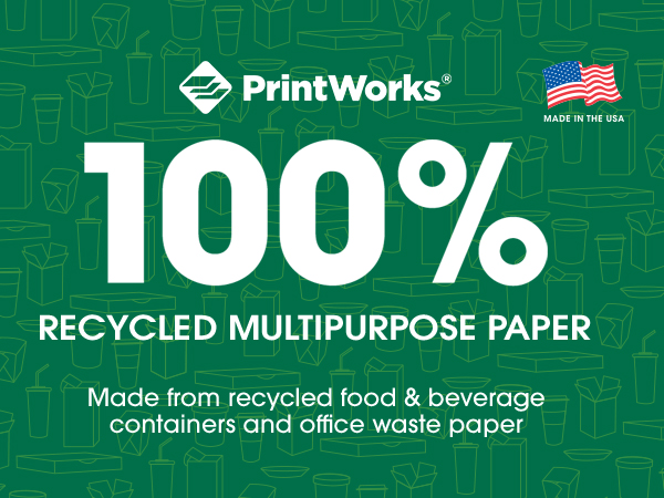 PrintWorks 100% Recycled Multipurpose Printer Paper