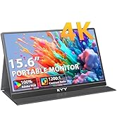 KYY 4K Portable Monitor – 15.6" UHD IPS Travel Display, Slim &amp; Lightweight Design, HDMI &amp; USB-C I...