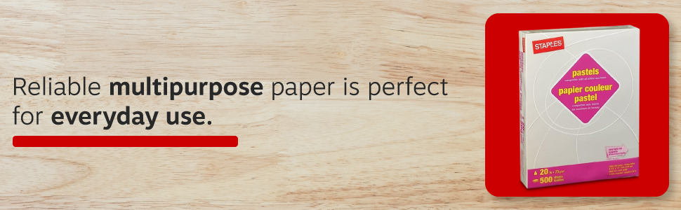 Staples 490950 Pastel Colored Copy Paper