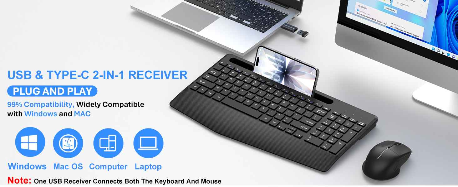 ergonomic keyboard and mouse