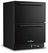 Iceblue 24 Inch 5.12Cu.Ft Freestanding Beverage Refrigerator, Stainless Steel Under Counter Drawe...