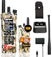 BAOFENG UV-32 Ham Radio Camouflage: 10W Long Range Handheld Walkie Talkie with GPS for Outdoor - ...