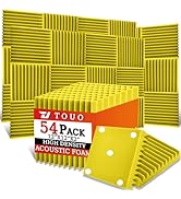 TOUO 54 Pack Acoustic Panels – Sound Proof Foam Panels for Wall 12