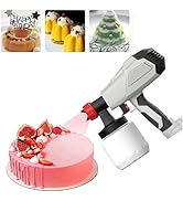 Chocolate Spray Gun Kit for Cake Decorating, 500W Electric Food Airbrush with 3 Nozzles, Portable...
