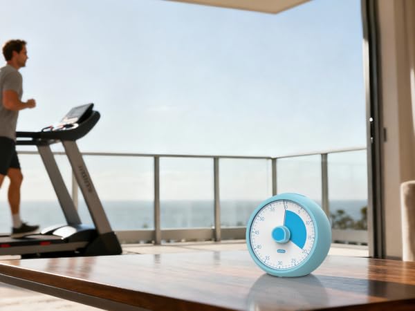 visual timer tracks your treadmill time with clear progress, helping you hit fitness goals faster