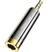 MOSWAG 3.5mm to 6.35mm Adapter, 3.5mm TRS 1/8 inch Audio Male to 6.35mm 1/4 inch Female Mic Plug ...