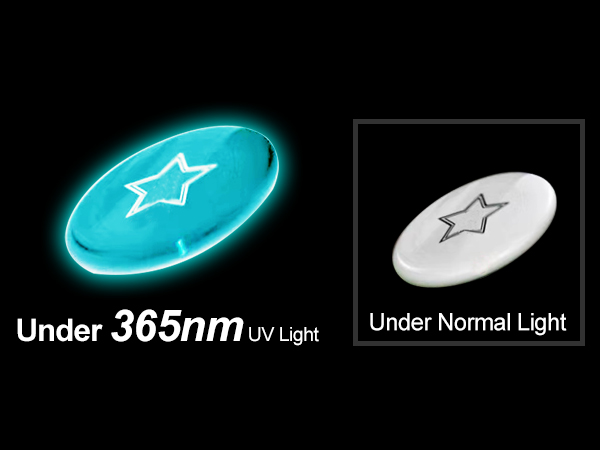 UV flashlight to charge flying discs