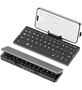 SIKAI CASE Foldable Bluetooth Keyboard with Magnetic Stand,Aluminum Alloy Mini Quiet Folding Port...