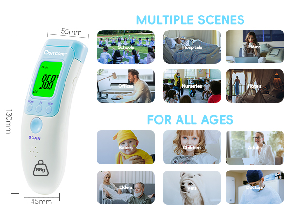 Touchless Digital Thermometer with Fever Alert