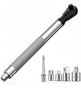 LSFYVM 1/2" Offset Extension Wrench for Electric Drill with 3/8", 1/4" Adapters,Impact Ratchet Ex...