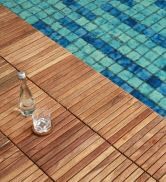 Nordic Style Teak Interlocking Tiles - Wooden Floor Tile Set for Indoor and Outdoor Use - Perfect...