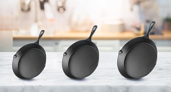 3 Cast Iron Skillets