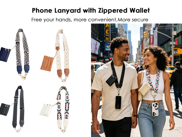 Phone Lanyard Crossbody with Wallent