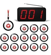 SavvyMate Wireless Call Button Caregiver Pager Nurse Call System, 2000Ft+ Range, 14 Emergency Cal...