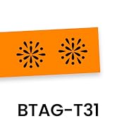 BTAG-T31 Label Tape: Black on Orange
