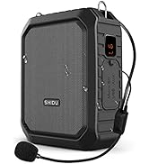 Personal Voice Amplifier for Teachers - Portable Speaker with Wired Headset Microphone 18W Waterp...