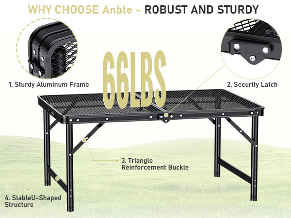 folding table portable tall