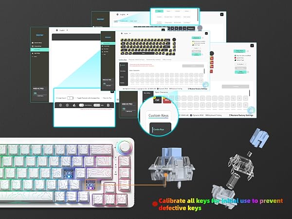 60% Percent Keyboard Rapid Trigger Gaming Keyboard RGB Hall Effect Topographic Keyboard