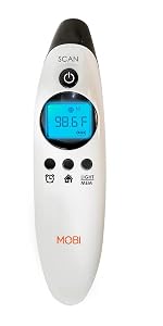 MOBI Ultra Pulse Ear & Forehead Digital Thermometer for Baby, Kids & Adults with Pulse Monitor, Talk...