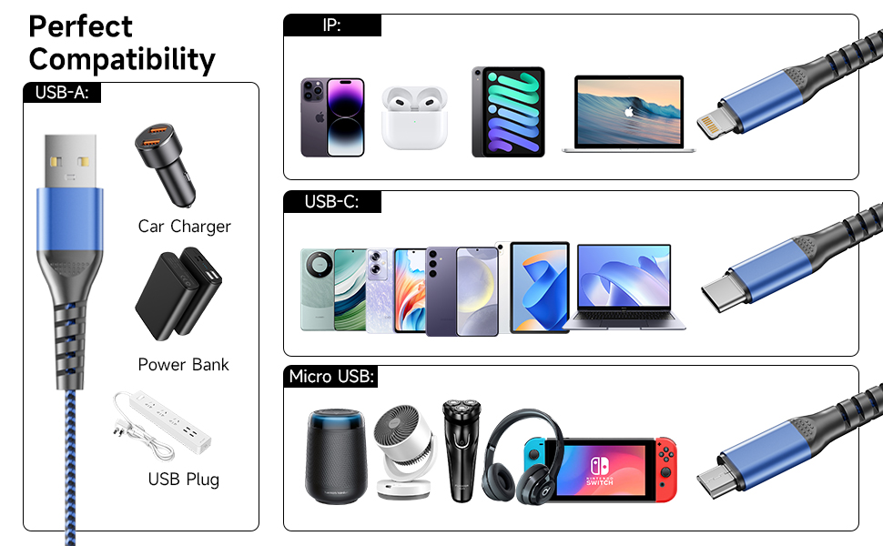 3 in 1 Multi Charging Cable